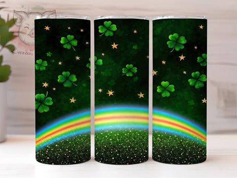 Lucky Shamrock St. Patrick's 20oz Tumbler, Shamrock Tumbler, 20oz Tumbler Wrap, Sublimation Design, Irish Drinkware, Green Tumbler, Lucky Shamrock Sublimation Lara' s Designs 