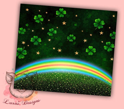 Lucky Shamrock St. Patrick's 20oz Tumbler, Shamrock Tumbler, 20oz Tumbler Wrap, Sublimation Design, Irish Drinkware, Green Tumbler, Lucky Shamrock Sublimation Lara' s Designs 