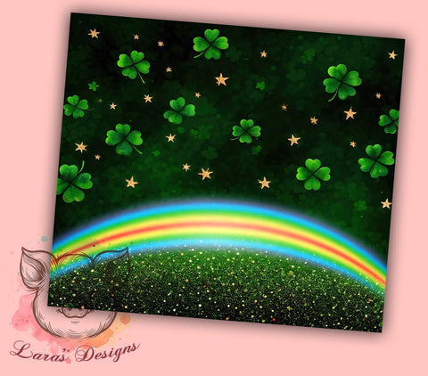 Lucky Shamrock St. Patrick's 20oz Tumbler, Shamrock Tumbler, 20oz Tumbler Wrap, Sublimation Design, Irish Drinkware, Green Tumbler, Lucky Shamrock Sublimation Lara' s Designs 