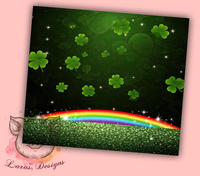 Lucky Shamrock St. Patrick's 20oz Tumbler, Shamrock Tumbler, 20oz Tumbler Wrap, Sublimation Design, Irish Drinkware, Green Tumbler, Lucky Shamrock Sublimation Lara' s Designs 