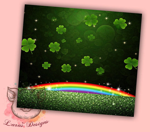 Lucky Shamrock St. Patrick's 20oz Tumbler, Shamrock Tumbler, 20oz Tumbler Wrap, Sublimation Design, Irish Drinkware, Green Tumbler, Lucky Shamrock Sublimation Lara' s Designs 