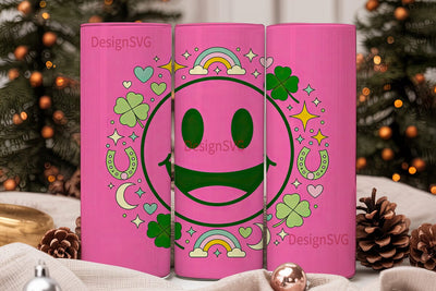 Lucky Smiley Face 20oz Tumbler Wrap Sublimation DesignSVG 