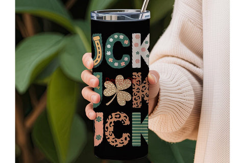 Lucky St. Patrick's Day 20oz Tumbler Sublimation DesignSVG 