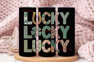Lucky St. Patrick's Day 20oz Tumbler Sublimation DesignSVG 