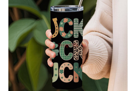 Lucky St. Patrick's Day 20oz Tumbler Sublimation DesignSVG 