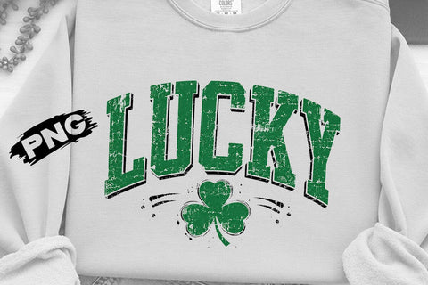 Lucky St Patricks Day Shamrock PNG SVG DesignDestine 