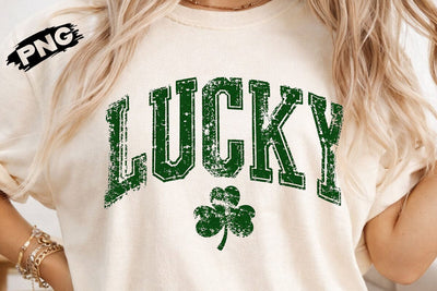 Lucky St Patricks Day Shamrock PNG SVG DesignDestine 