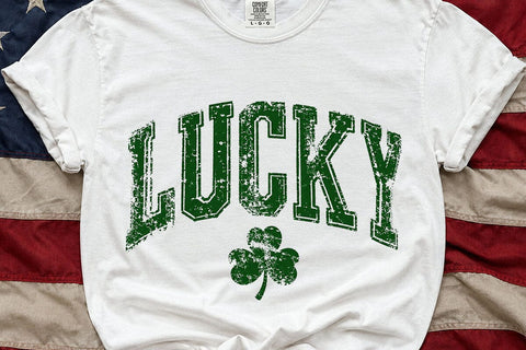 Lucky St Patricks Day Shamrock PNG SVG DesignDestine 