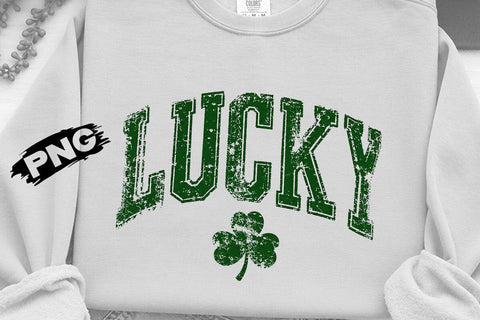 Lucky St Patricks Day Shamrock PNG SVG DesignDestine 