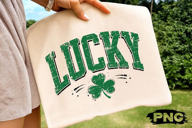 Lucky St Patricks Day Shamrock PNG SVG DesignDestine 