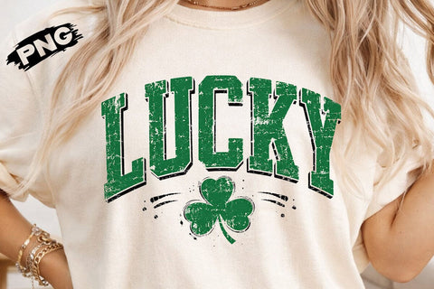Lucky St Patricks Day Shamrock PNG SVG DesignDestine 
