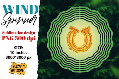 Lucky St. Patrick's Day wind spinner sublimation Sublimation Yustaf Art Store 