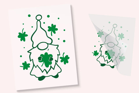 Lucky St. Patrick's Gnome DTF Transfer Physical So Fontsy T-Shirt Iron-On Transfer Shop