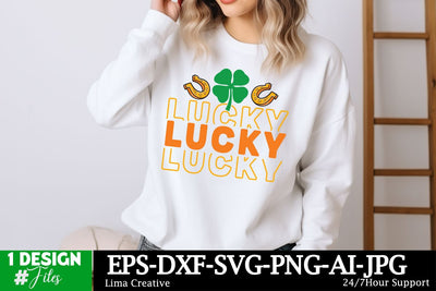 Lucky SVG Cut File, Happy St.Patrick's Day, St.Patrick's Day Sublimation, St.Patrick's Day T-shirt Design, St.Patrick's Day Graphic Illustration SVG Insomnia Std 