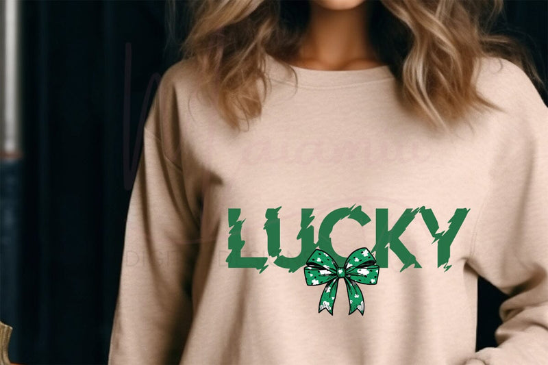 Lucky SVG | St Patrick’s Day Shirt Design | Lucky Quote Cut File | Clover Lucky Design for Cricut & Silhouette SVG MaiamiiiSVG 