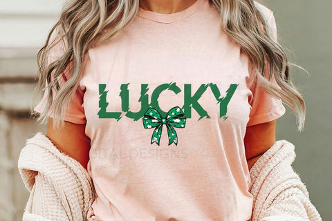 Lucky SVG | St Patrick’s Day Shirt Design | Lucky Quote Cut File | Clover Lucky Design for Cricut & Silhouette SVG MaiamiiiSVG 