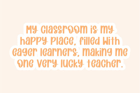 Lucky Teacher - Fun Bold Display Font Font Masyafi Studio 