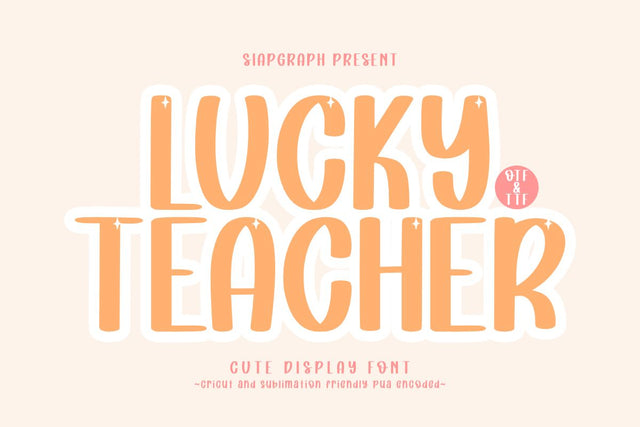 Lucky Teacher - Fun Bold Display Font Font Masyafi Studio 