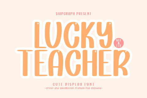 Lucky Teacher - Fun Bold Display Font Font Masyafi Studio 