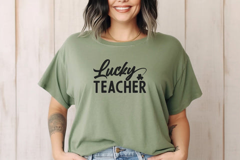 Lucky Teacher Svg Png Files for St Patricks Day, Lucky Svg, Irish Svg, One Lucky Teacher Svg, St Patricks Day Svg, St Patricks Shirt SVG DesignDestine 