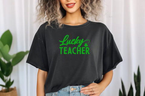 Lucky Teacher Svg Png Files for St Patricks Day, Lucky Svg, Irish Svg, One Lucky Teacher Svg, St Patricks Day Svg, St Patricks Shirt SVG DesignDestine 