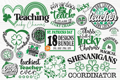 Lucky Teacher SVG | St Patricks Day Svg Bundle | Shenanigans Coordinator Svg SVG TonisArtStudio 