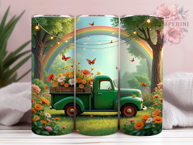 Lucky Truck St. Patrick's 20oz Tumbler, Truck Tumbler, 20oz Tumbler Wrap, Sublimation Wrap, Irish Truck Design, Green Tumbler, Lucky Charm Tumbler Sublimation Li Zamperini 