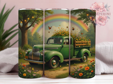Lucky Truck St. Patrick's 20oz Tumbler, Truck Tumbler, 20oz Tumbler Wrap, Sublimation Wrap, Irish Truck Design, Green Tumbler, Lucky Charm Tumbler Sublimation Li Zamperini 
