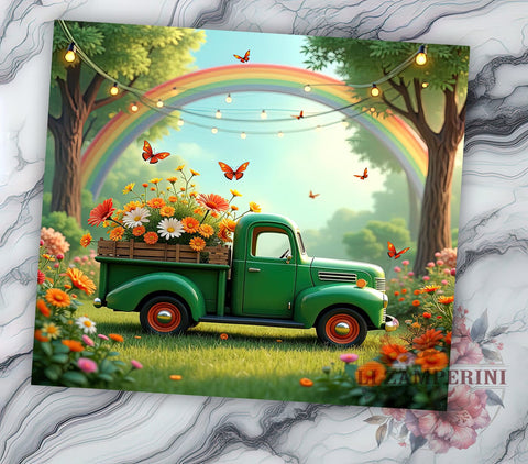 Lucky Truck St. Patrick's 20oz Tumbler, Truck Tumbler, 20oz Tumbler Wrap, Sublimation Wrap, Irish Truck Design, Green Tumbler, Lucky Charm Tumbler Sublimation Li Zamperini 