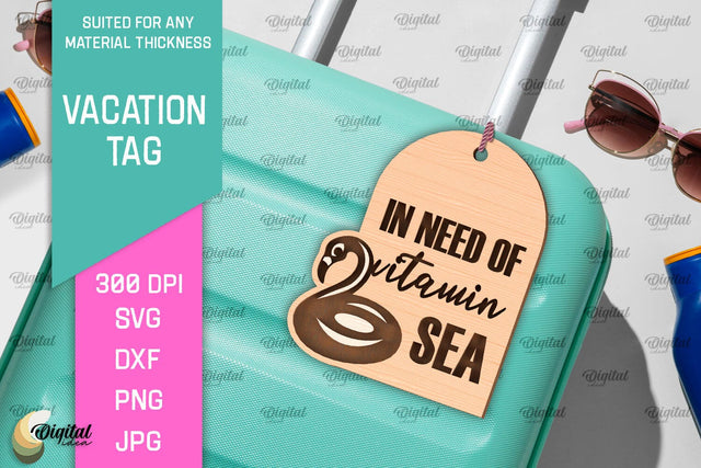 Luggage Tag Laser Cut. Wooden Travel Tag SVG SVG Evgenyia Guschina 
