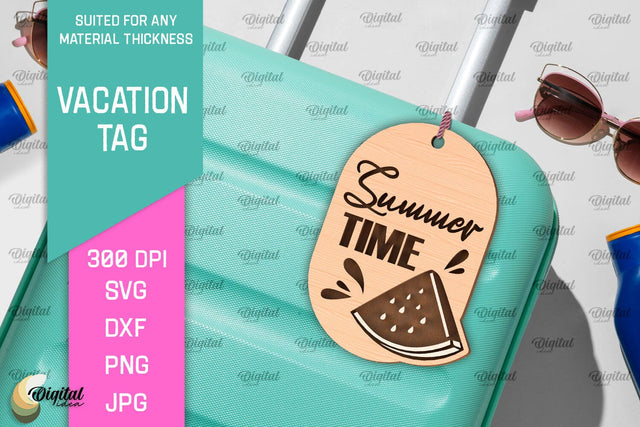 Luggage Tag Laser Cut. Wooden Travel Tag SVG SVG Evgenyia Guschina 