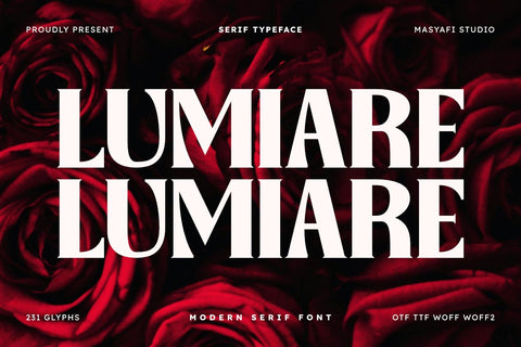 Lumiare – Modern Serif Display Font Font Masyafi Studio 