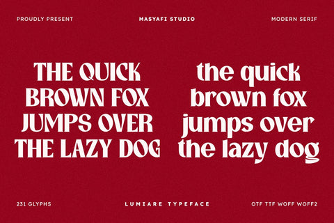 Lumiare – Modern Serif Display Font Font Masyafi Studio 