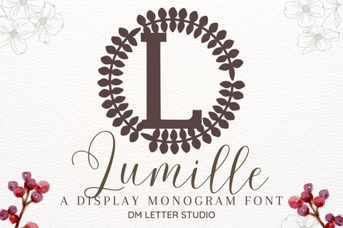 Lumille Monogram Font Font Dm Letter Studio 