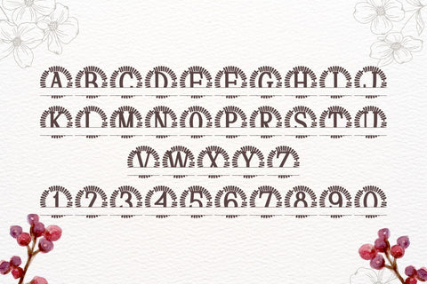 Lumille Split Monogram Font Font Dm Letter Studio 