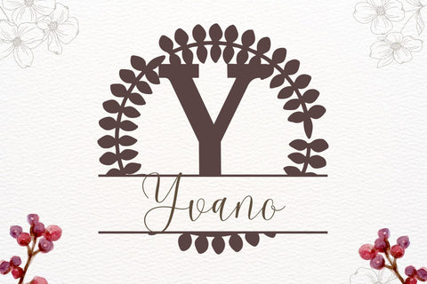 Lumille Split Monogram Font Font Dm Letter Studio 