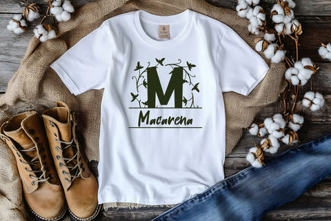 Luminara Split Monogram – Elegant Serif Font with a Personalizable Split Design Font Dm Letter Studio 