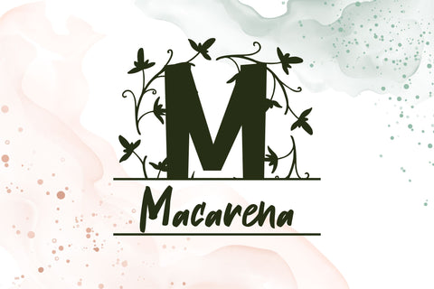 Luminara Split Monogram – Elegant Serif Font with a Personalizable Split Design Font Dm Letter Studio 