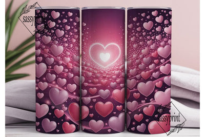 Luminous Hearts Design 20oz Tumbler Wrap Sublimation sassyprint 