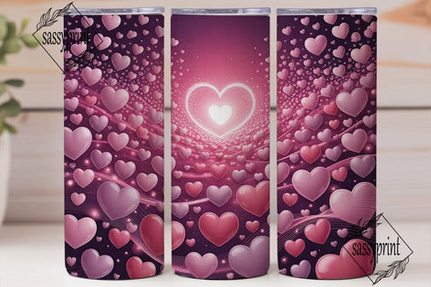 Luminous Hearts Design 20oz Tumbler Wrap Sublimation sassyprint 