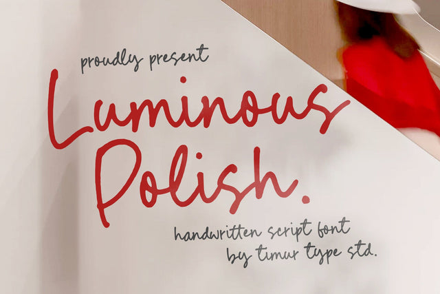 Luminous Polish - Handwritten Script Font Font Timur type 