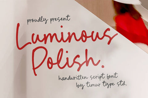 Luminous Polish - Handwritten Script Font Font Timur type 