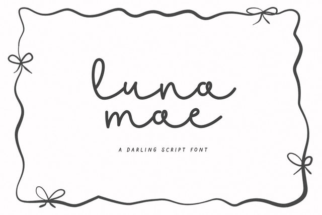 Luna Mae - Cute Script Font Font KA Designs 