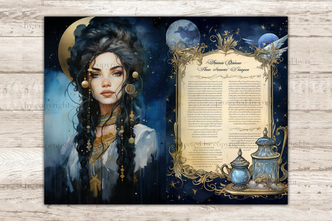 Lunar Witch Junk Journal Kit | Fantasy Scrapbook Paper SVG GlamArtZhanna 