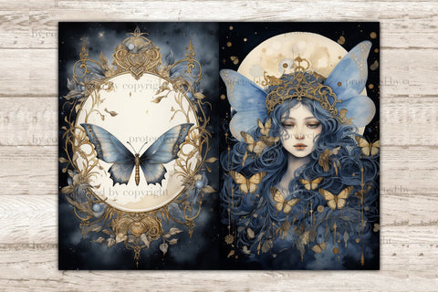 Lunar Witch Junk Journal Kit | Fantasy Scrapbook Paper SVG GlamArtZhanna 