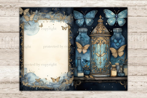 Lunar Witch Junk Journal Page | Ephemera Bundle SVG GlamArtZhanna 