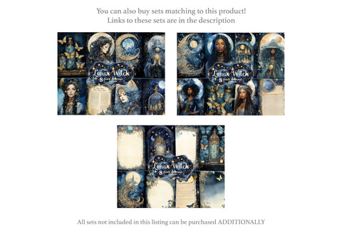 Lunar Witch Junk Journal Page | Ephemera Bundle SVG GlamArtZhanna 