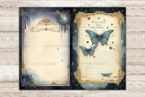 Lunar Witch Junk Journal Page | Ephemera Bundle SVG GlamArtZhanna 