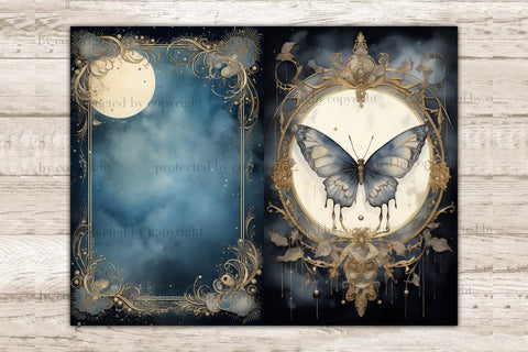 Lunar Witch Junk Journal Page | Ephemera Bundle SVG GlamArtZhanna 