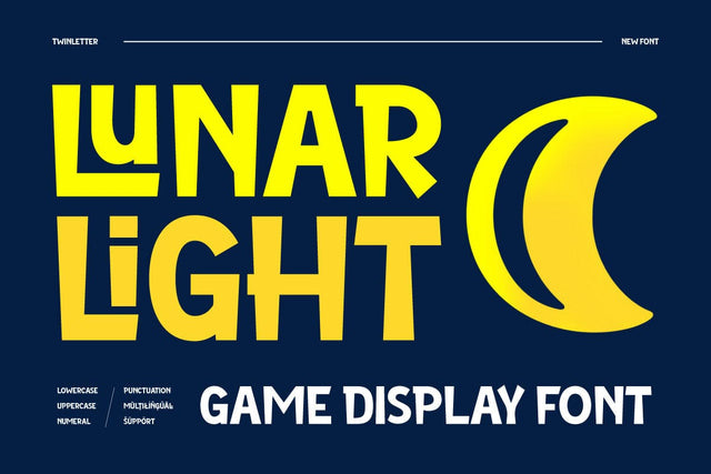Lunarlight - Game Display Font Font twinletter 